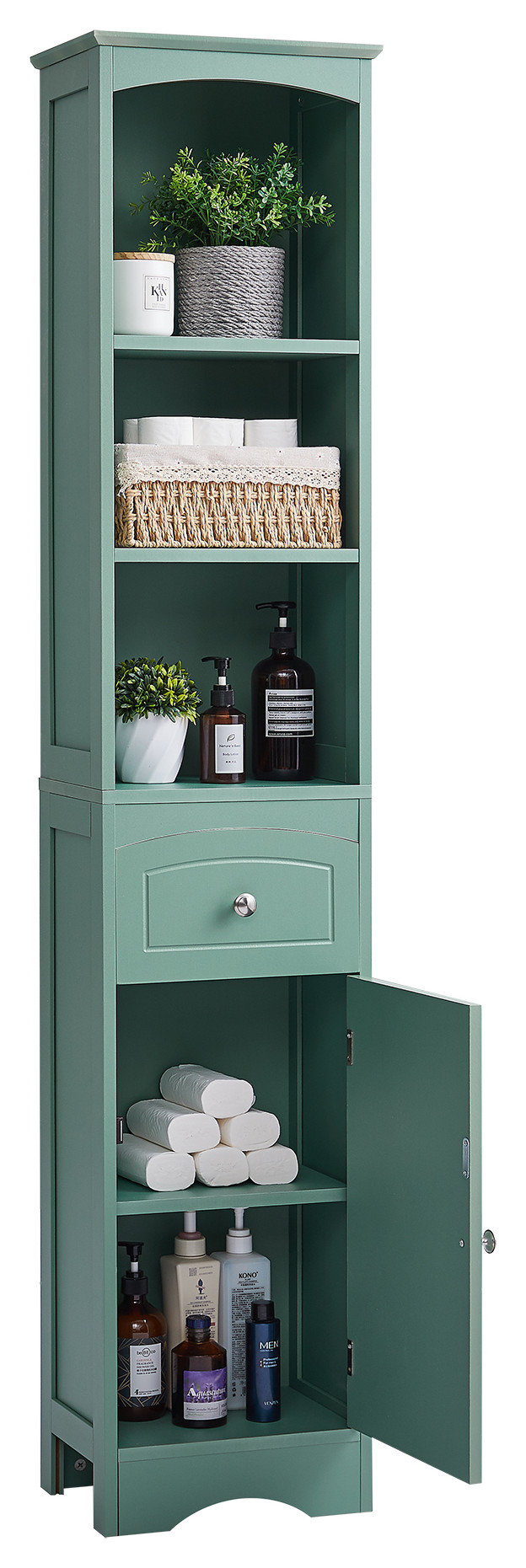 TATEUS Tall Bathroom Cabinet, Freestanding Storage Cabinet ...