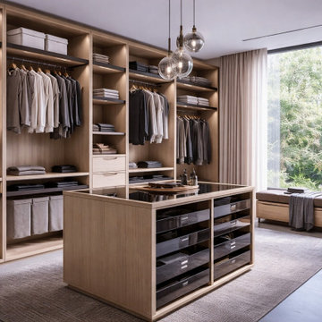 High-End Custom Walk-in Closet Systems by VelArt, Miami