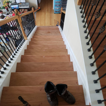 Stair Remodeling Atlanta, Brazilian Cherry