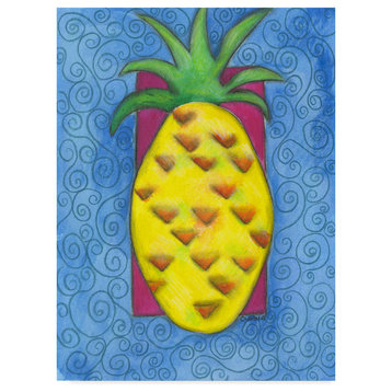 Claudia Interrante 'Pineapple Paint' Canvas Art, 24"x32"