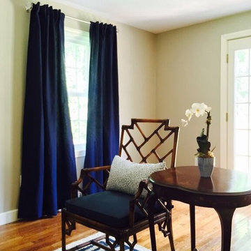 Navy and White Living Space