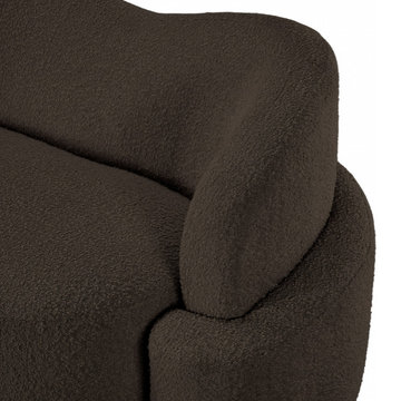 Principessa Boucle Fabric Sofa - Brown