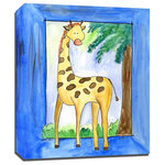 Oh How Cute Kids by Serena Bowman - Animal, Giraffe, 18"x24" Canvas - Title: Standing Tall