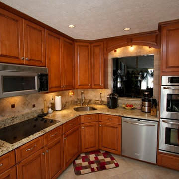 Maple Kitchen with Cabinet Extensions and Granite Countertops in Forest Hill, MD
