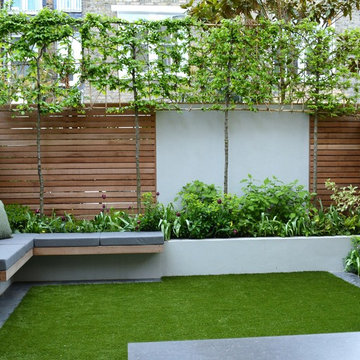 Small family garden, indoors out
