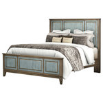 Sea Winds Trading Inc. - Sanibel Queen Bed - If you are looking for pieces that tie midcentury chic and modern charm with a coastal feel, look no further. This collection has a grey, rich, warm tone with a touch of color. The green and grey colors complement each other perfectly. It has a wire brush distressing finish, which creates a wood grain, slightly textured effect. This versatile, exquisite collection emits an ambiance of luxury that will take your bedroom decor up a notch.