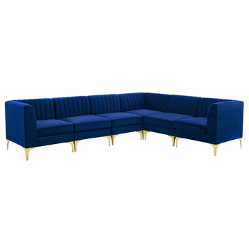 Swan Channel 6 Piece Sectional Sofa - Navy