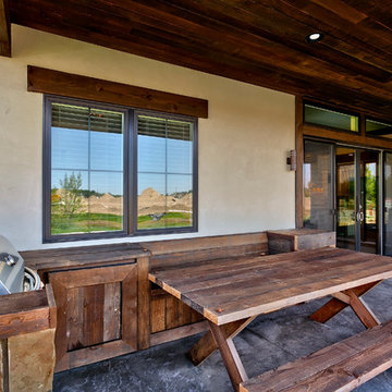 Natural Wood Siding and Douglas Fir Timbers- Mountain Contemporary Design