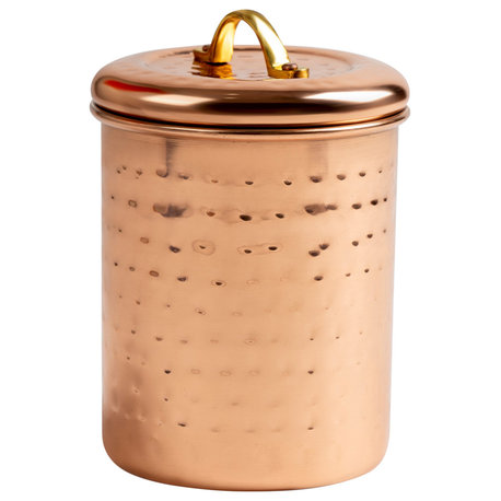 nu steel Hammered Copper 1.5 QT Canister