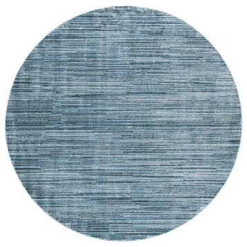 Contemporary Area Rug, Premium Natural Wool With Round Shape, Blue/Grey