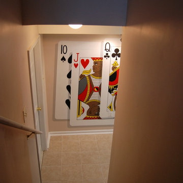 Poker Themed Mural hand-painted in a Game Room in Clinton, Maryland