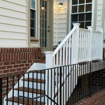 Bristow Stamped concrete patio with stairs