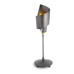Factory 5.75" Table Lamp | Black Brushed Steel - Table Lamps