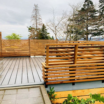 Cedar Slat Privacy Screen & Deck
