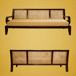 Metaphor | Balinese-style Daybed in Solid Teak Wood with Cane Back - Sofas