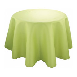 Xia Home Fashions - Samantha Collection, Celery, 90" Round - Tablecloths