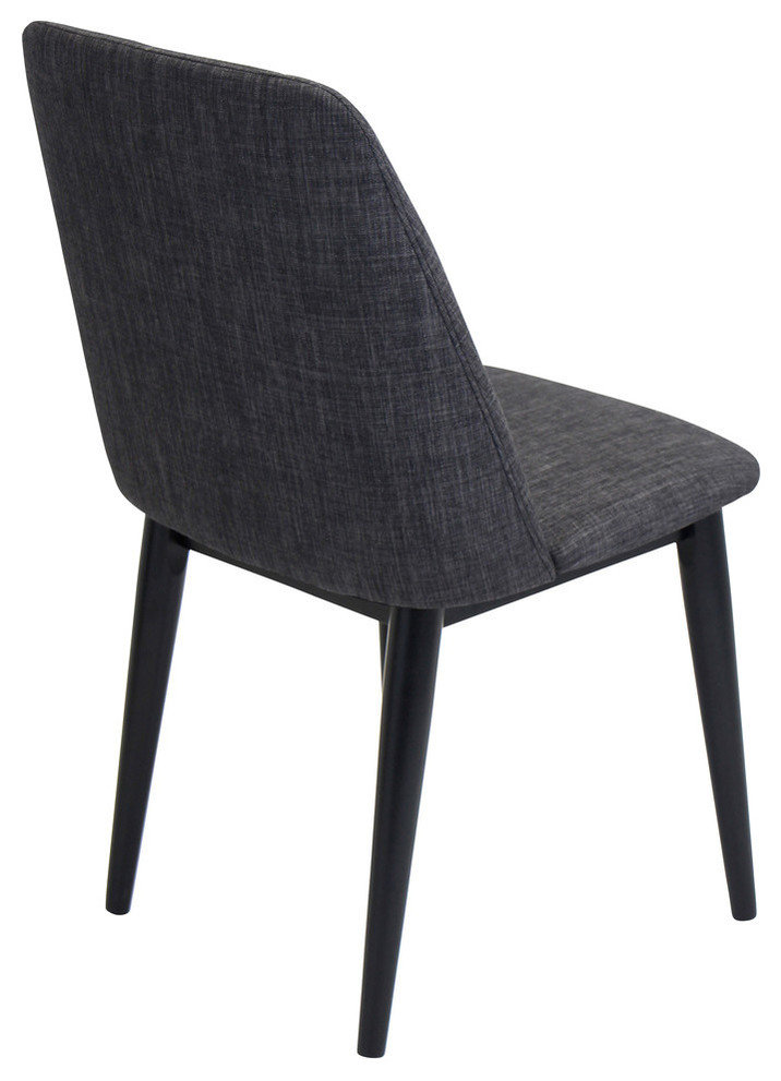 LumiSource Tintori Dining Chairs in Charcoal, Set of 2