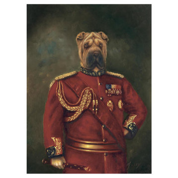 "Major-General Woof" Paper Art, 14"x18"
