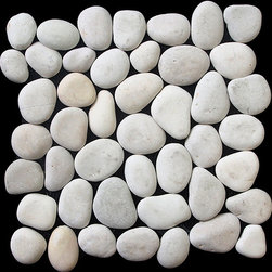 White Pebble Bathroom - Wall And Floor Tile