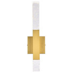 Elegant Lighting - Elegant Lighting 5203W5G Ruelle, 5" 20W 2 LED Wall Sconce, Gold - Crystal raindrops floating in a crystal cylinder bRuelle 5 Inch 20W 2  Gold Royal Cut Clear *UL Approved: YES Energy Star Qualified: n/a ADA Certified: n/a  *Number of Lights: 2-*Wattage:10w LED bulb(s) *Bulb Included:No *Bulb Type:LED *Finish Type:Gold