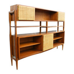 Vintage Wood & Reed Sideboard - Furniture