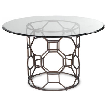 Bronze Round Glass Dining Table | Liang & Eimil Central