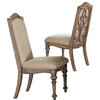 Ilana Collection Traditional Formal Dining Side Chair With Turned Legs, Set of 2