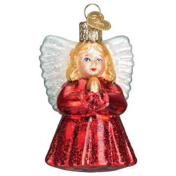 Old World Christmas 10204 Tree Baby Angel Blown Glass Ornament