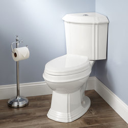 REGENT DUAL-FLUSH CORNER TOILET WITH SEAT - Toilets
