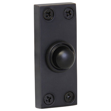 Elegant Decorative Brass Doorbell Push Button, Black