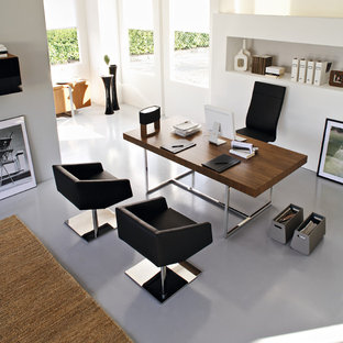 Modern home office and library in Other.