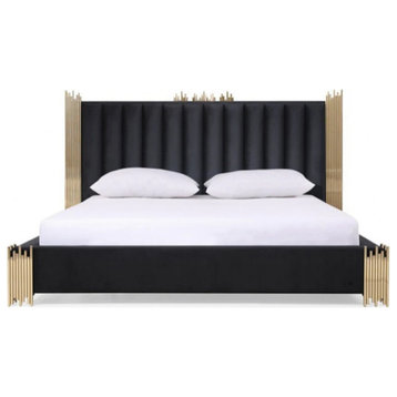 Nina Black and Gold Bed, Eastern King