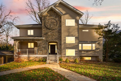 Inspiration for a transitional exterior home remodel in DC Metro