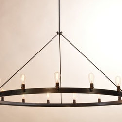 Horseless Carriage Wheel, 48", offset spokes - Chandeliers