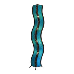 Eangee Home Designs Wave Giant Floor Lamp | Sea Blue - Floor Lamps
