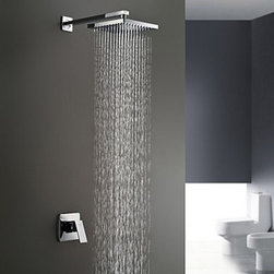 Chrome Wall Mount Rain Single Handle Shower Faucet TSC031 - Tub And Shower Faucet Sets