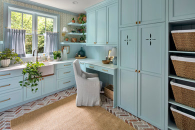Example of a transitional laundry room design in Atlanta