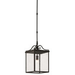 Currey and Company - Currey and Company 9500-0005 Giatti - One Light Outdoor Small Hanging Lantern - The Giatti Small Outdoor Lantern is one of twelveGiatti One Light Out Midnight Seeded Glas *UL Approved: YES Energy Star Qualified: n/a ADA Certified: n/a  *Number of Lights: Lamp: 1-*Wattage:25w E26 Standard Base bulb(s) *Bulb Included:No *Bulb Type:E26 Standard Base *Finish Type:Midnight