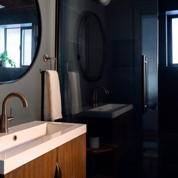 Moody Midcentury Bathroom Remodel