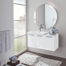 42" ARCHEDA ACQUAVIVA ESSENZE 2 ITALIAN MADE BATHROOM VANITY CABINET & MIRROR - Bathroom Vanities And Sink Consoles