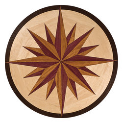 Oshkosh Designs - North Star Wood Medallion - Floor Medallions And Inlays