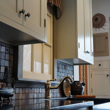 Painted mint green kitchen
