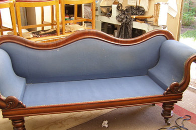 19th Century sofa before restoration