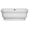 Malibu Diani Oval Soaking Bathtub 72"x36"x24", White