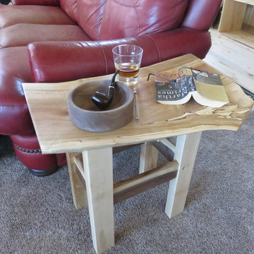 Silver Maple End Table with Black Walnut Accents