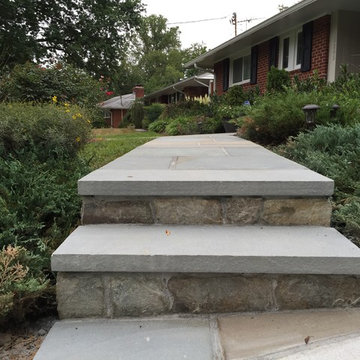 Thermal Cut Flagstone Walkway in Bethesda With 2 Inch Thick Step Runners
