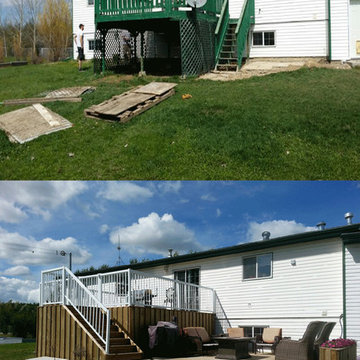 Two-tier pressure treated 5/4 decking