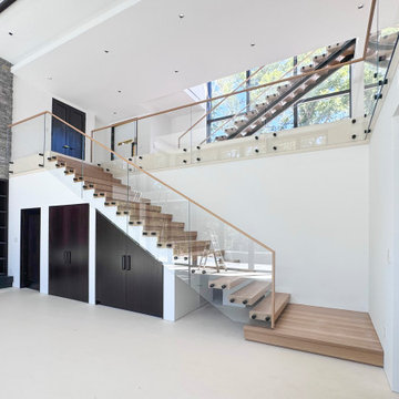 Project #126 | Contemporary Staircases with Integrated LEDs & Glass Railing