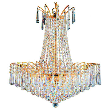 Artistry Lighting Victoria Drop Collection Crystal Chandelier, Gold, 24"x24"
