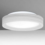 Besa Lighting - Besa Lighting PELLA13KRC-LED Pella 13 - 12.5" 16W 1 LED Flush Mount - Our Pella Opal Flush mount is a low profile contemporary design, composed of a softly radiused blown Opal glass shade which can suit any classic or modern decor. Opal has a very tranquil glow that is pleasing in appearance, the smooth satin finish on the Opal�s outer layer is a result of an extensive etching process.  Dimable: TRUE  Eco-Friendly: TRUE  Color Temperature: 2  Lumens:   CRI: 85+  Rated Life: 0 HoursPella 13 12.5" 16W 1 LED Flush Mount Opal/ChalkUL: Suitable for damp locations, *Energy Star Qualified: n/a  *ADA Certified: n/a  *Number of Lights: Lamp: 1-*Wattage:16w LED bulb(s) *Bulb Included:Yes *Bulb Type:LED *Finish Type:Opal/Chalk